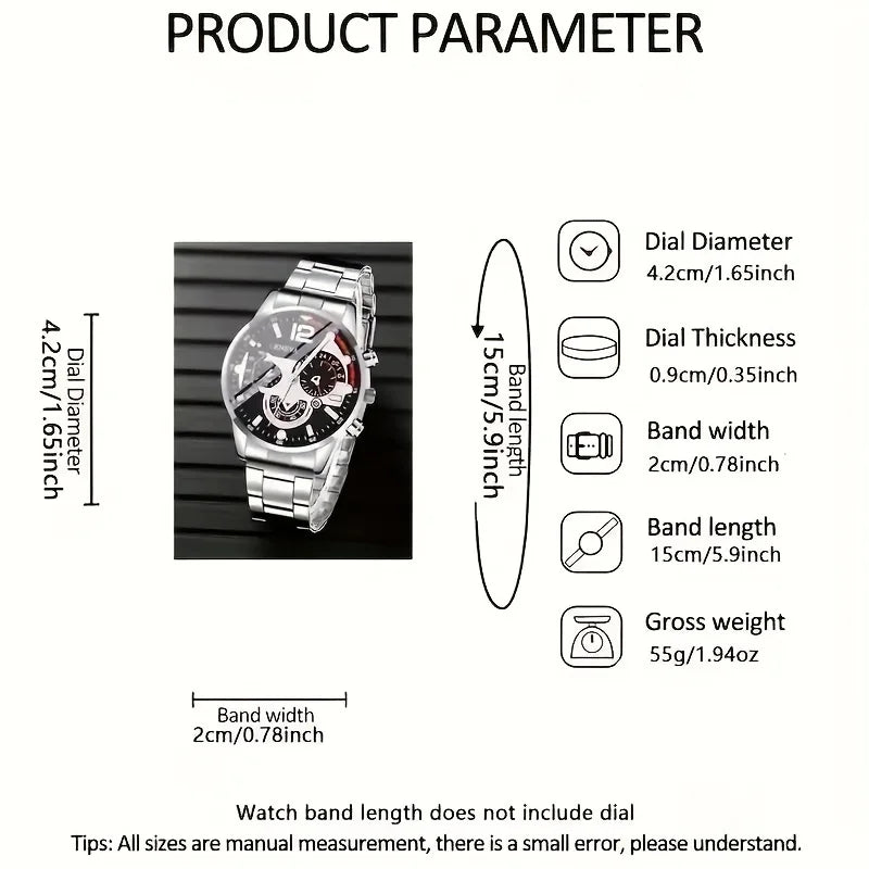 4pcs Men's quartz watch