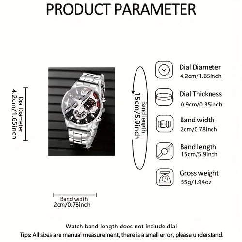 4pcs Men's quartz watch