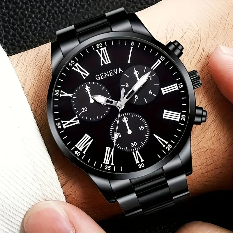 4pcs Men's quartz watch