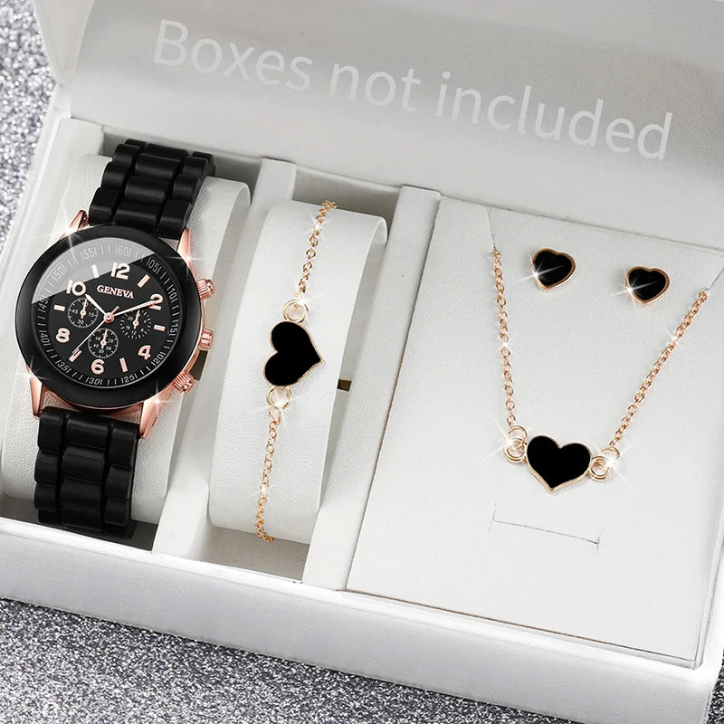 Ladies silicone wrist watch