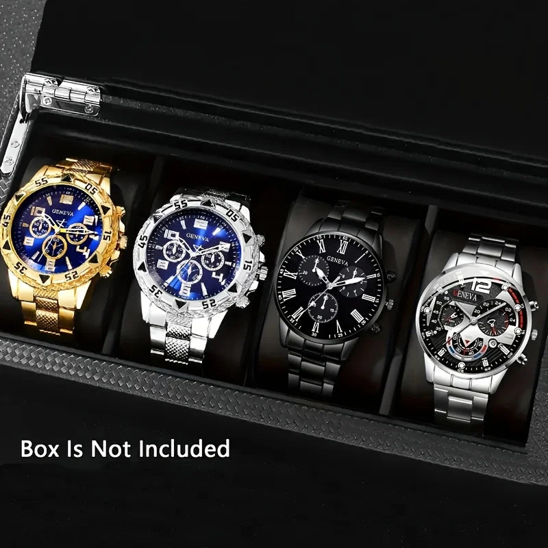 4pcs Men's quartz watch