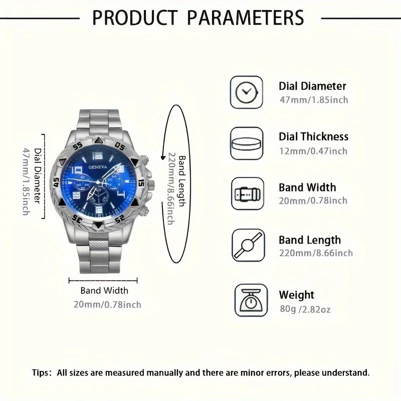 4pcs Men's quartz watch