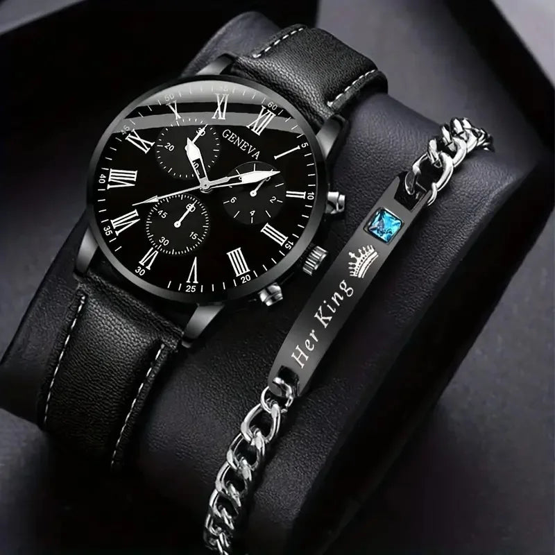 Men's Quartz Watch Set