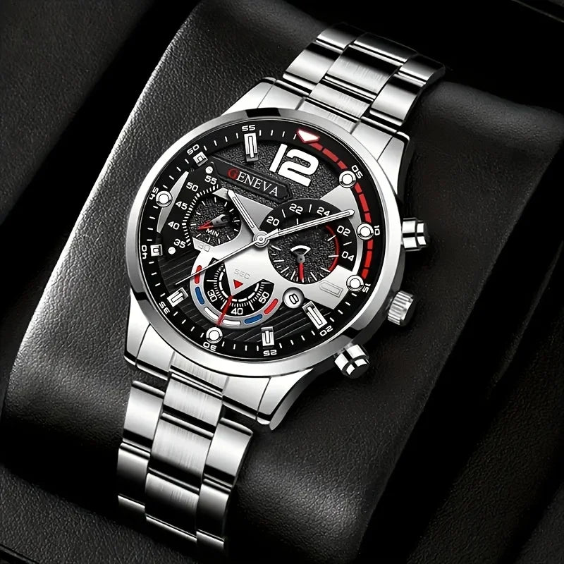 4pcs Men's quartz watch