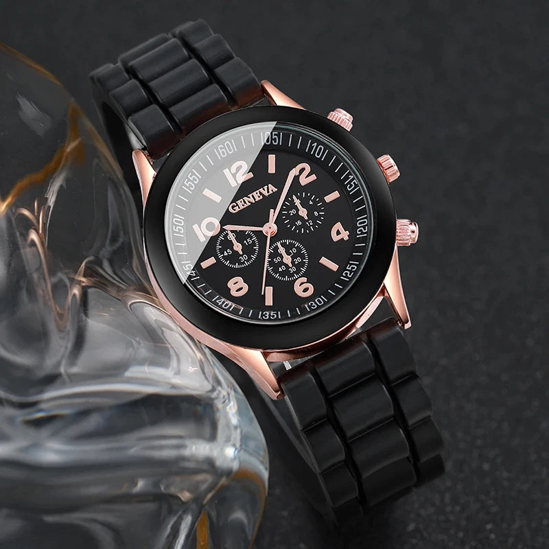 Ladies silicone wrist watch