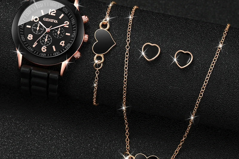 Ladies silicone wrist watch