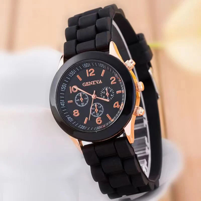 Ladies silicone wrist watch